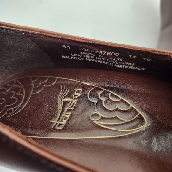 Dansko Brown  Leather Beth Slip On Pumps, Size AEU 41 US 10.5 Mary Jane - Picture 6 of 8